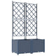 Vidaxl tuin bloempot 2 pcs grijs 80 x 40 x 143 cm staal