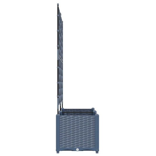 Vidaxl tuin bloempot 2 pcs grijs 80 x 40 x 143 cm staal