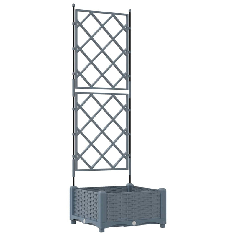 Load image into Gallery viewer, Vidaxl tuin bloempot licht grijs 40 x 40 x 125,5 cm staal
