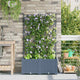 Vidaxl tuin bloempot 2 pcs licht grijs 80 x 40 x 143 cm staal