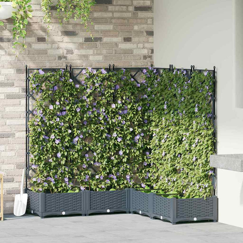 Load image into Gallery viewer, Vidaxl tuin bloempot 5 pcs licht grijs 120 x 120 x 125,5 cm staal
