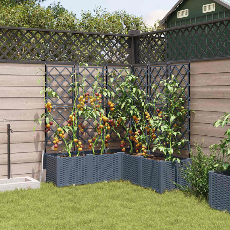 Load image into Gallery viewer, Vidaxl tuin bloempot 5 pcs licht grijs 120 x 120 x 143 cm staal
