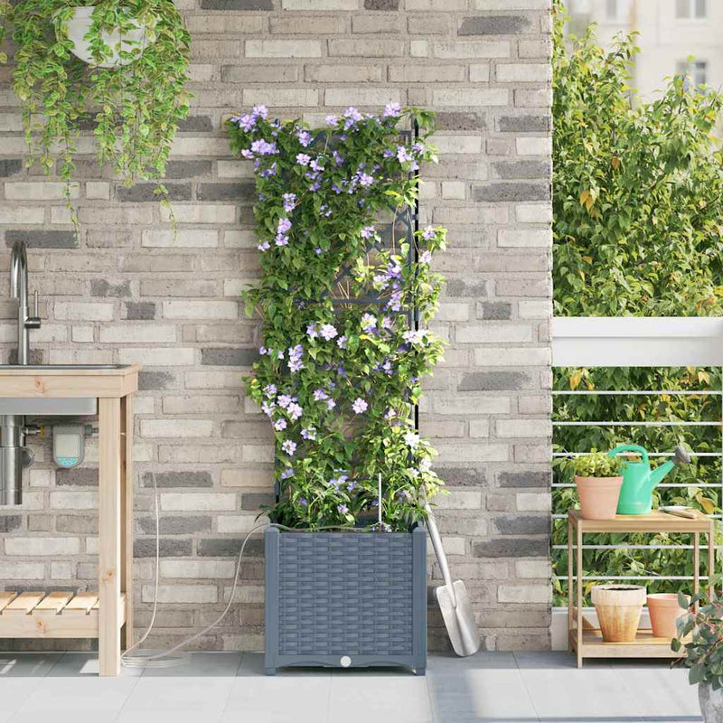 Load image into Gallery viewer, Vidaxl tuin bloempot 2 pcs licht grijs staal
