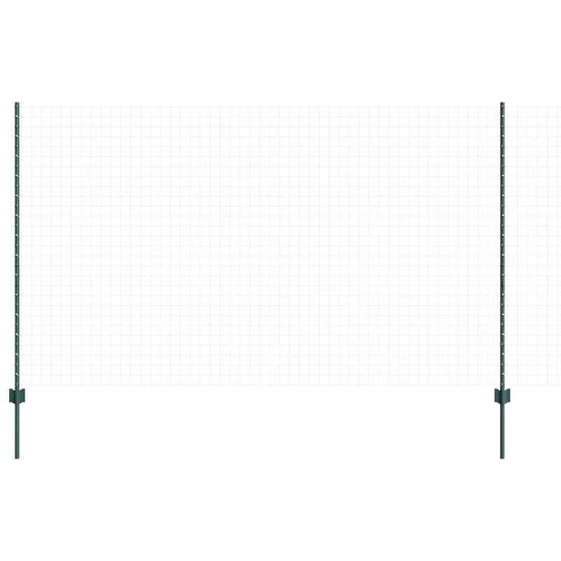 Load image into Gallery viewer, Vidaxl afrasteringspaal 5 pcs groen 140 cm staal
