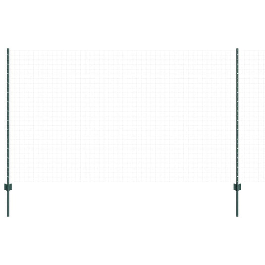 Vidaxl afrasteringspaal 5 pcs groen 140 cm staal