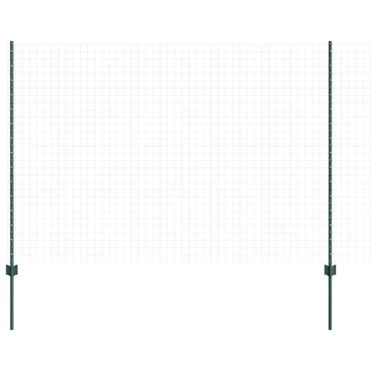Vidaxl afrasteringspaal 5 pcs groen 150 cm staal