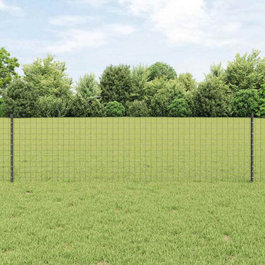 Vidaxl afrasteringspaal 11 pcs grijs 60 cm staal