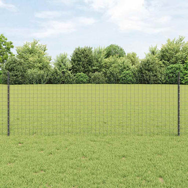 Vidaxl afrasteringspaal 11 pcs grijs 80 cm staal