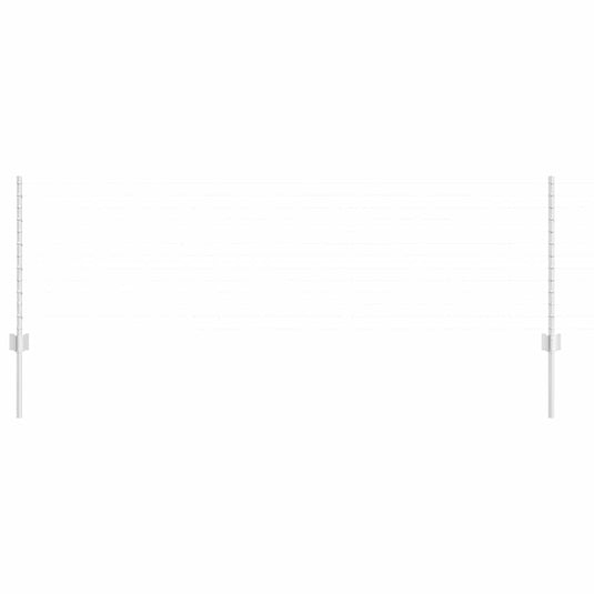 Vidaxl afrasteringspaal 11 pcs zilver 60 cm staal