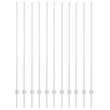 Vidaxl afrasteringspaal 11 pcs zilver 150 cm staal