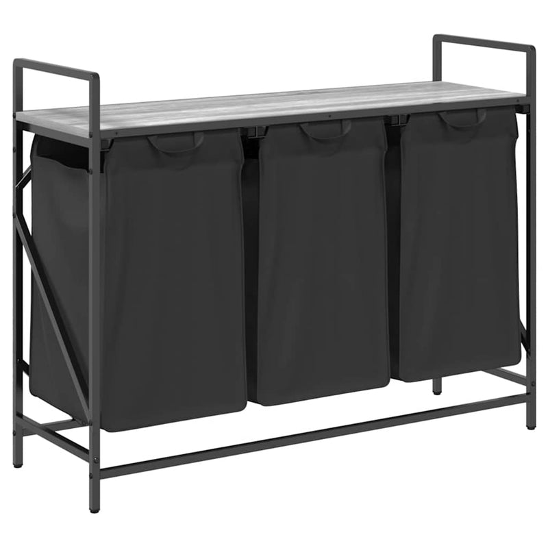 Load image into Gallery viewer, Vidaxl wasmand 3 vakken met plank grijs sonoma eiken
