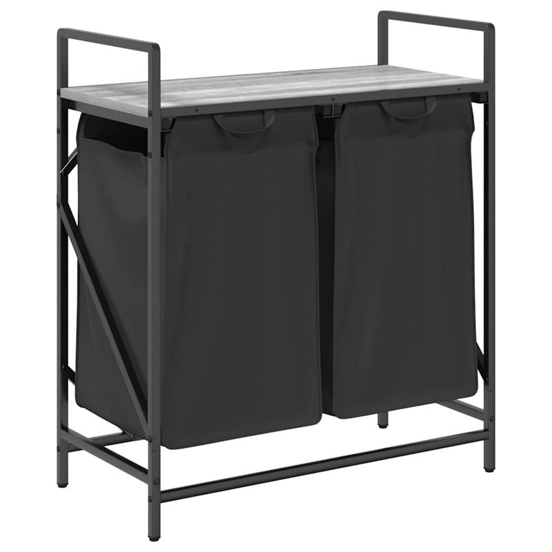 Load image into Gallery viewer, Vidaxl wasmand 2 vakken met plank grijs sonoma eiken
