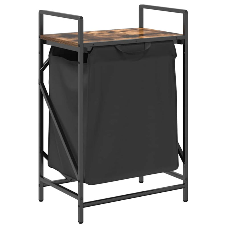 Load image into Gallery viewer, Vidaxl wasmand 1 vak met plank gerookt eikenkleurig
