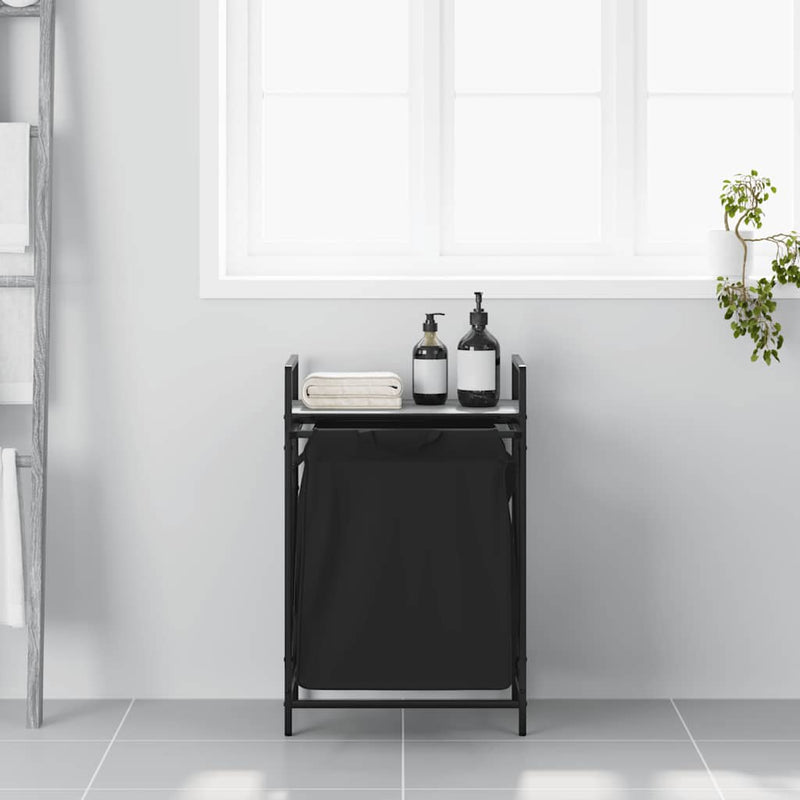 Load image into Gallery viewer, Vidaxl wasmand 1 vak met plank grijs sonoma eiken
