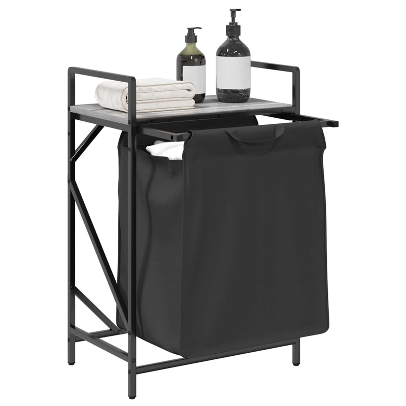 Load image into Gallery viewer, Vidaxl wasmand 1 vak met plank grijs sonoma eiken
