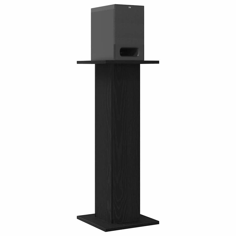 Load image into Gallery viewer, Vidaxl luidspreker standaards 2 pcs zwart eiken 30 x 30 x 80 cm
