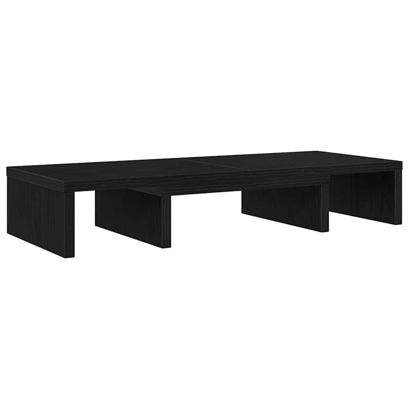 Load image into Gallery viewer, Vidaxl monitorstandaard verstelbaar zwart eiken 60x24x10,5 cm bewerkt hout
