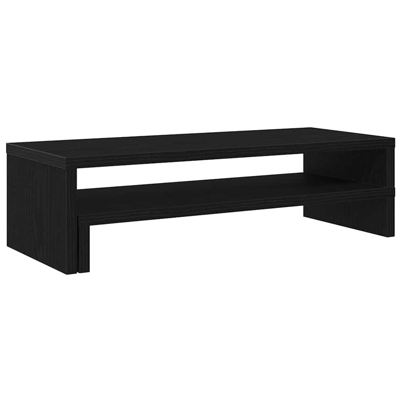 Load image into Gallery viewer, Vidaxl monitorstandaard zwart eiken 54x22x15 cm bewerkt hout
