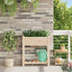 Vidaxl tuin bloempot beige 71 x 37 x 76,5 cm massief vurenhout
