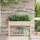 Vidaxl tuin bloempot beige 115 x 59 x 76,5 cm massief vurenhout