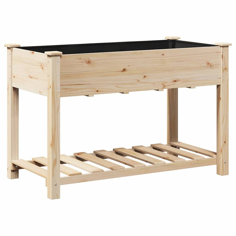 Load image into Gallery viewer, Vidaxl tuin bloempot beige 115 x 59 x 76,5 cm massief vurenhout
