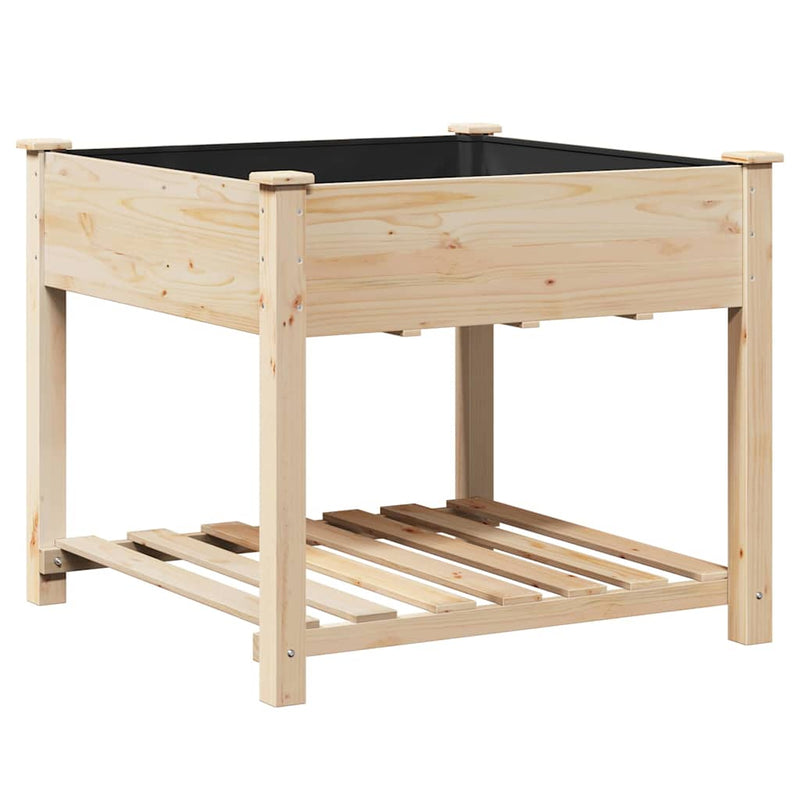 Load image into Gallery viewer, Vidaxl tuin bloempot beige 90 x 90 x 76,5 cm massief vurenhout
