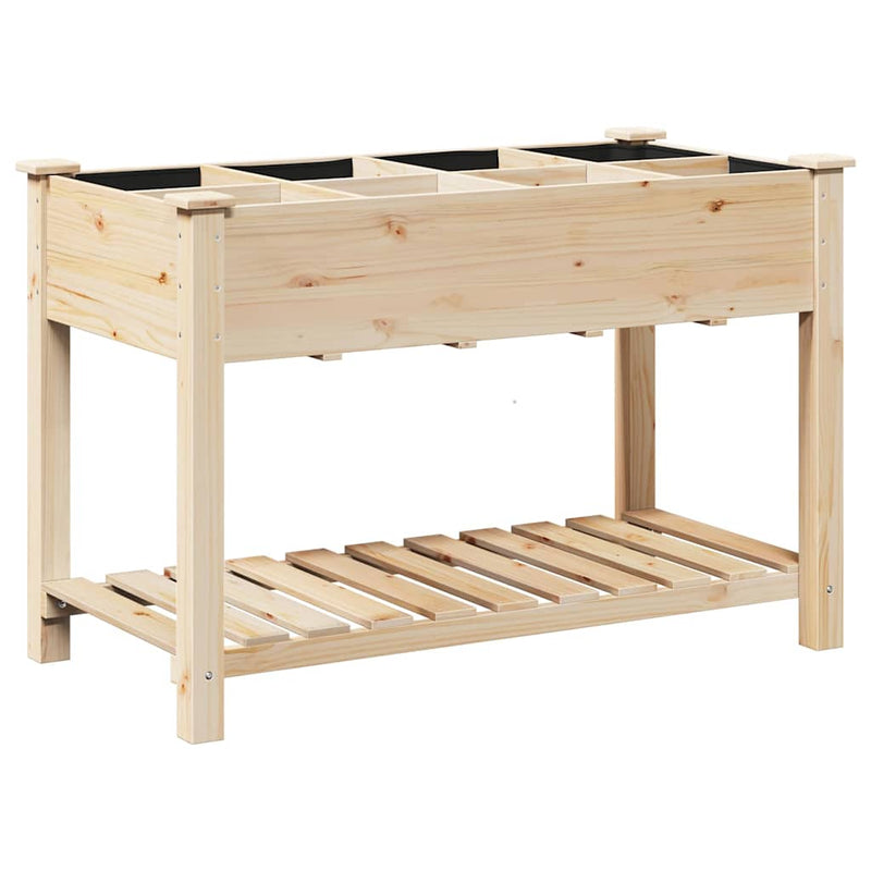 Load image into Gallery viewer, Vidaxl tuin bloempot beige 115 x 59 x 76,5 cm massief vurenhout
