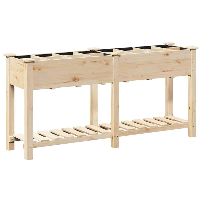Load image into Gallery viewer, Vidaxl tuin bloempot beige 161,5 x 45 x 76,5 cm massief vurenhout

