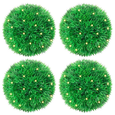 Vidaxl kunstbuxusballen met led-verlichting 4 st 12 cm groen