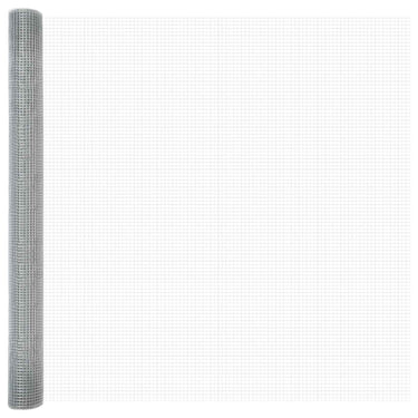 Vidaxl gelaste draadhek zilver 1.5 x 50 m
