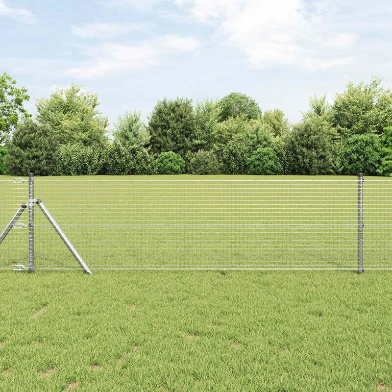 Load image into Gallery viewer, Vidaxl gelaste draadhek zilver 0.8 x 100 m
