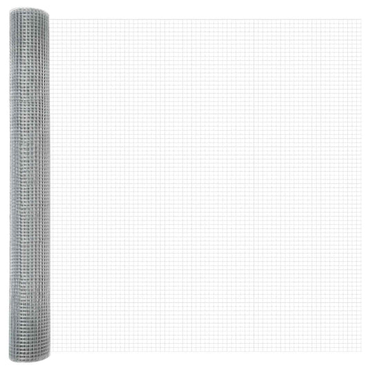 Vidaxl gelaste draadhek zilver 1 x 100 m