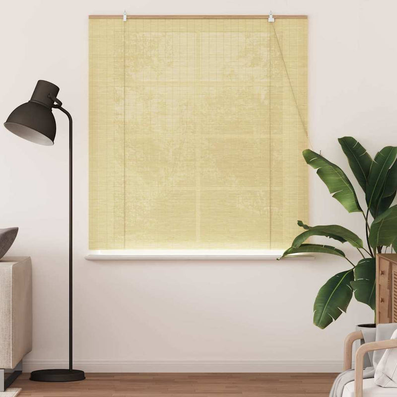 Load image into Gallery viewer, Vidaxl rolgordijn met gordijnen natuur 140 x 160 cm bamboe
