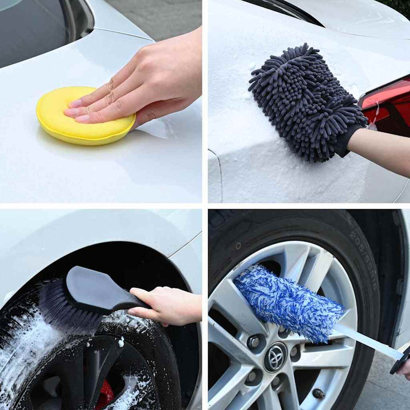 Load image into Gallery viewer, Vidaxl auto borstelset multikleur poly rattan
