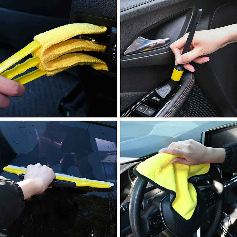 Load image into Gallery viewer, Vidaxl auto borstelset multikleur poly rattan
