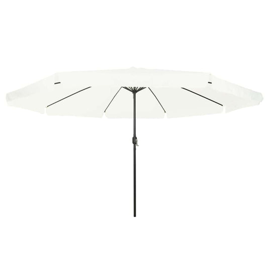 Vidaxl tuinparasol zand 395 x 395 x 245 cm polyester en staal