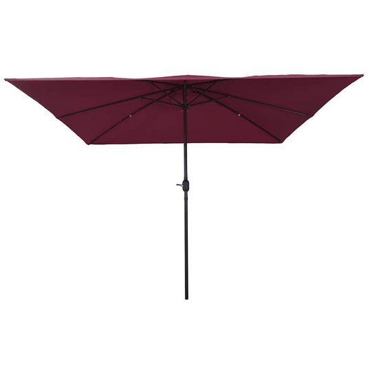 Vidaxl tuinparasol bordeaux rood 295 x 295 x 245 cm polyester en staal
