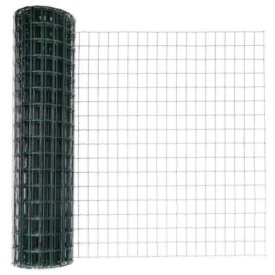 Vidaxl euro hek groen 1,4 x 10 m pvc-gecoat ijzer