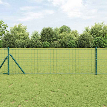 Vidaxl euro hek groen 0,4 x 10 m pvc-gecoat ijzer