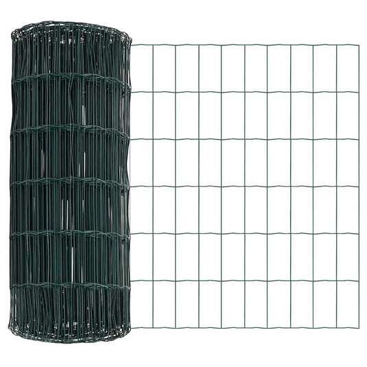 Vidaxl euro hek groen 0,4 x 25 m pvc-gecoat ijzer