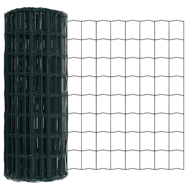 Vidaxl euro hek groen 0,6 x 10 m pvc-gecoat ijzer