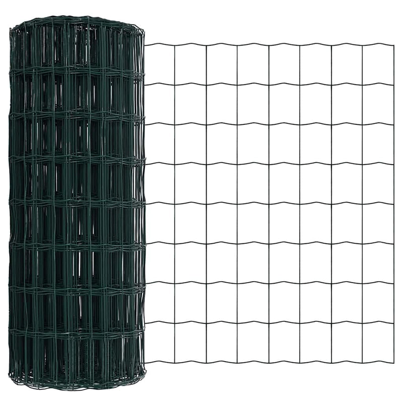 Load image into Gallery viewer, Vidaxl euro hek groen 0,6 x 10 m pvc-gecoat ijzer
