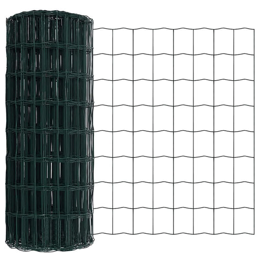 Vidaxl euro hek groen 0,6 x 50 m pvc-gecoat ijzer