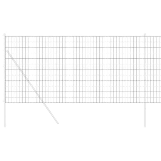 Vidaxl euro hek grijs 1,4 x 10 m pvc-gecoat ijzer