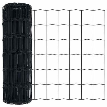Vidaxl euro hek grijs 0,4 x 10 m pvc-gecoat ijzer