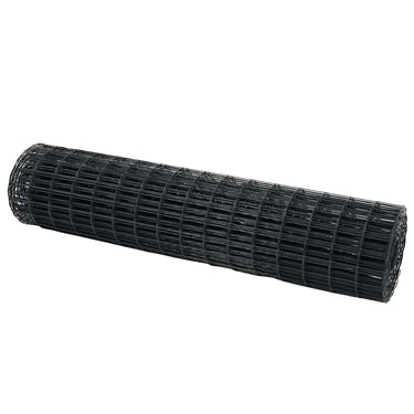 Vidaxl euro hek grijs 1 x 10 m pvc-gecoat ijzer