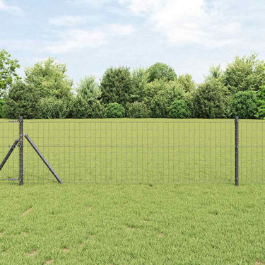 Vidaxl euro hek grijs 0.6 x 25 m pvc-gecoat ijzer