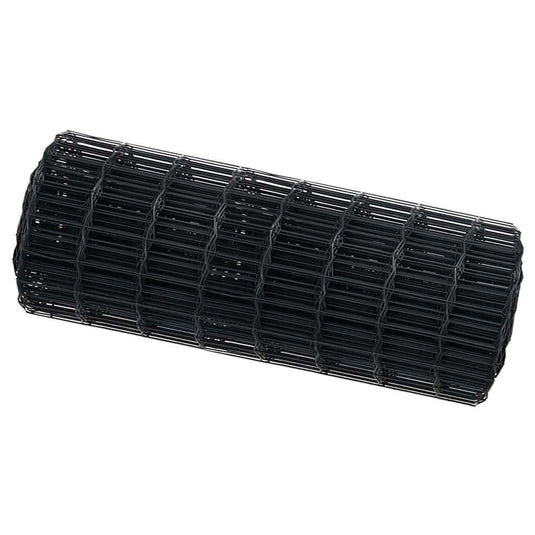 Vidaxl euro hek grijs 0,4 x 25 m pvc-gecoat ijzer