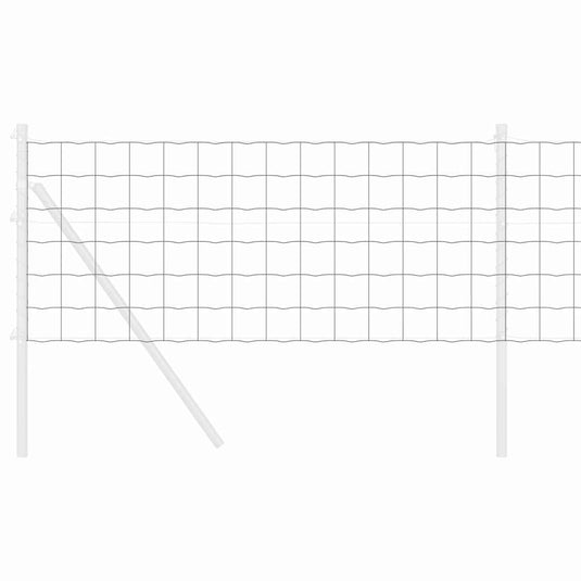 Vidaxl euro hek grijs 0,6 x 25 m pvc-gecoat ijzer