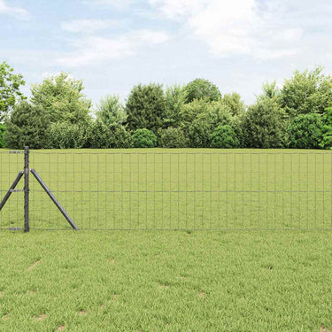 Vidaxl euro hek grijs 0,4 x 50 m pvc-gecoat ijzer